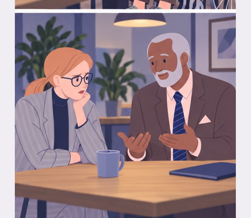 Anna tells Samuel that the team lacks initiative.
